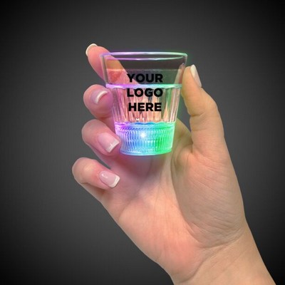 Light Up Rainbow Shot Glass (Full Color Imprint)