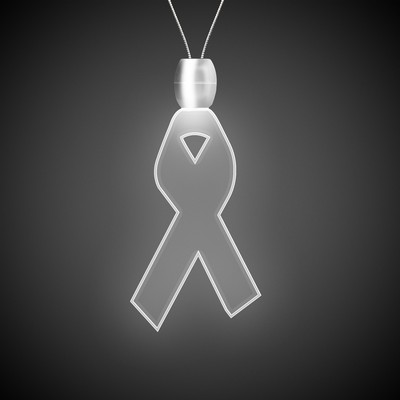 24" White Ribbon Bottle Light-Up Pendant Necklace(Laser Engraved)