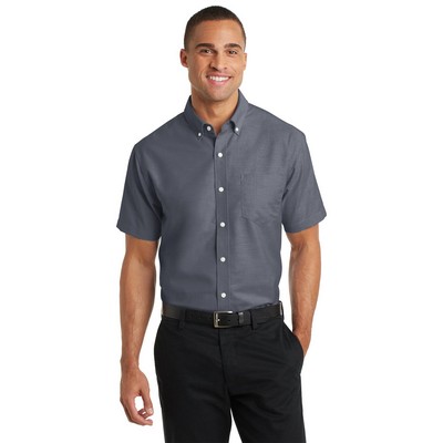 Port Authority® Short Sleeve SuperPro™ Oxford Shirt.