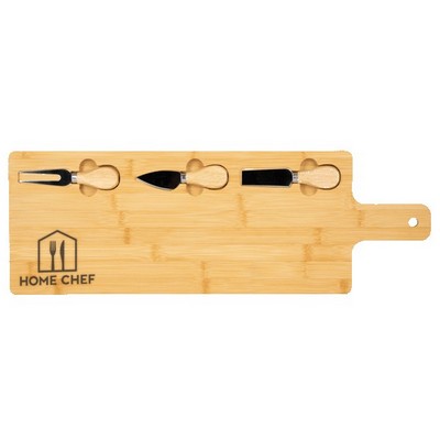 Long Charcuterie Board w/ Utensils