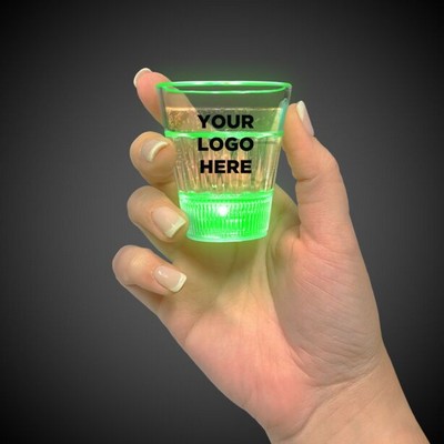 Light Up Green Shot Glass (Full Color Imprint)